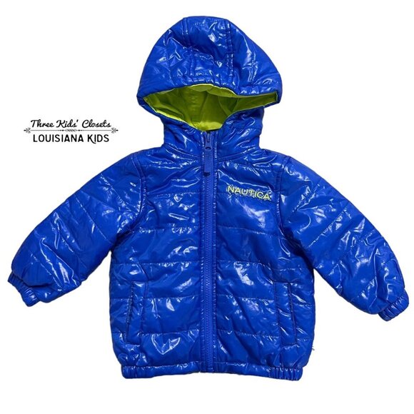 Nautica Other - Nautica 12m Bright Blue & Lime Green Puffer Jacket